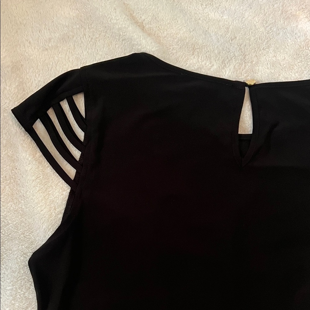 Nine West Black Blouse with Cut-Out Sleeves - Picture 7 of 7